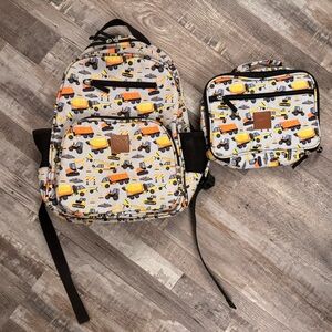 George Hats Kids Construction Backpack & Lunch Box Set | Trucks | School